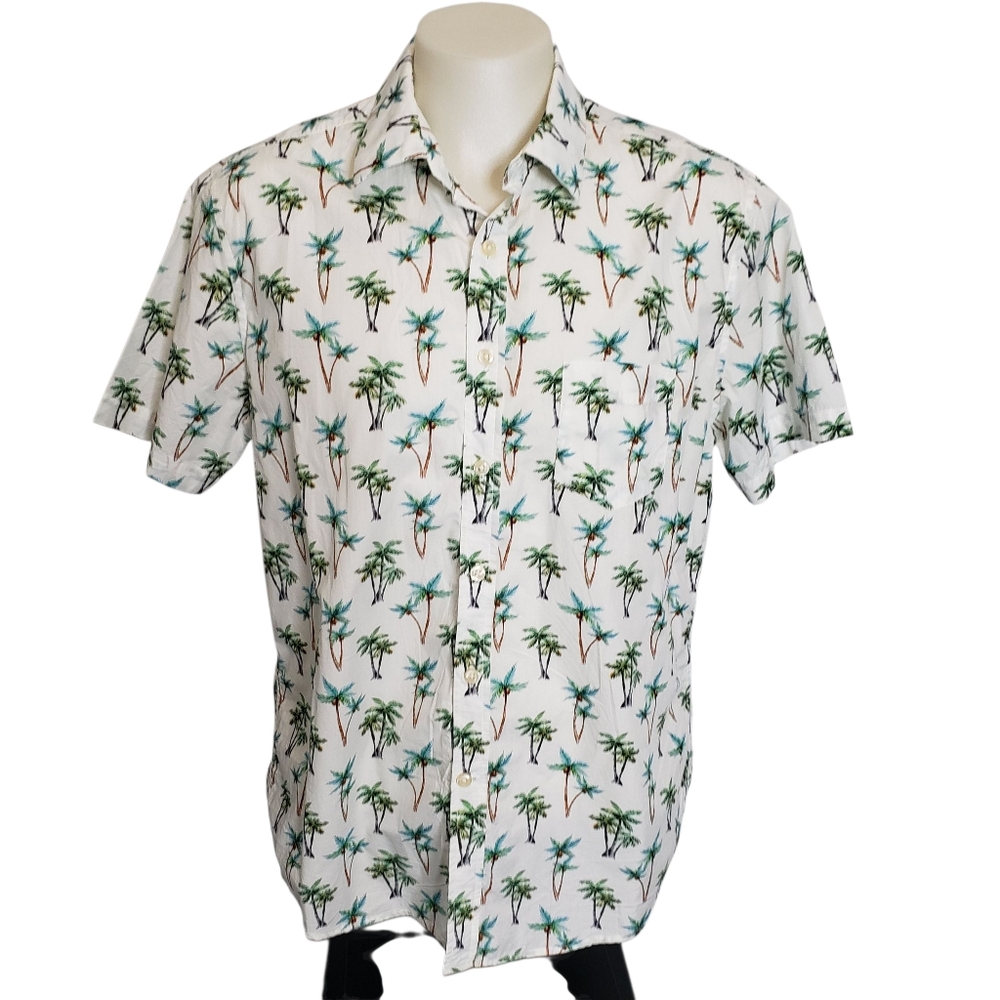 Rennington California Men‎ Palm Tree Print Shirt Size XL